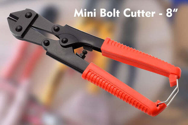 Mini Bolt And Wire Cutter - Hardened Alloy Steel, Black & Orange | Comfortable Grips, 3/16-inch Cutting Capacity, Durable Non-slip Design
