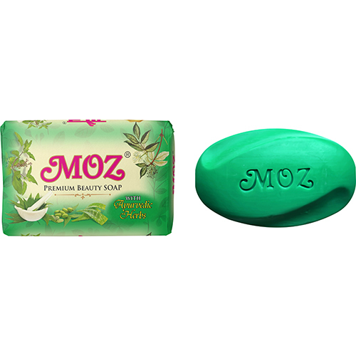 Moz Bath Soap - Solid Herbal Composition, 125 Gm | High Quality Ayurvedic Ingredients, Medicated Formula