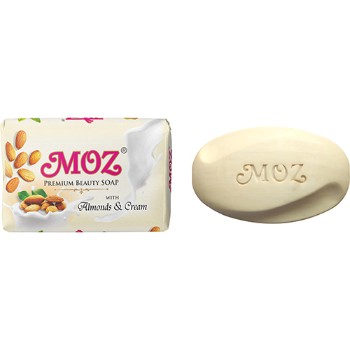 High Quality Moz Bath Soap Almonds And Cream 125 Gm