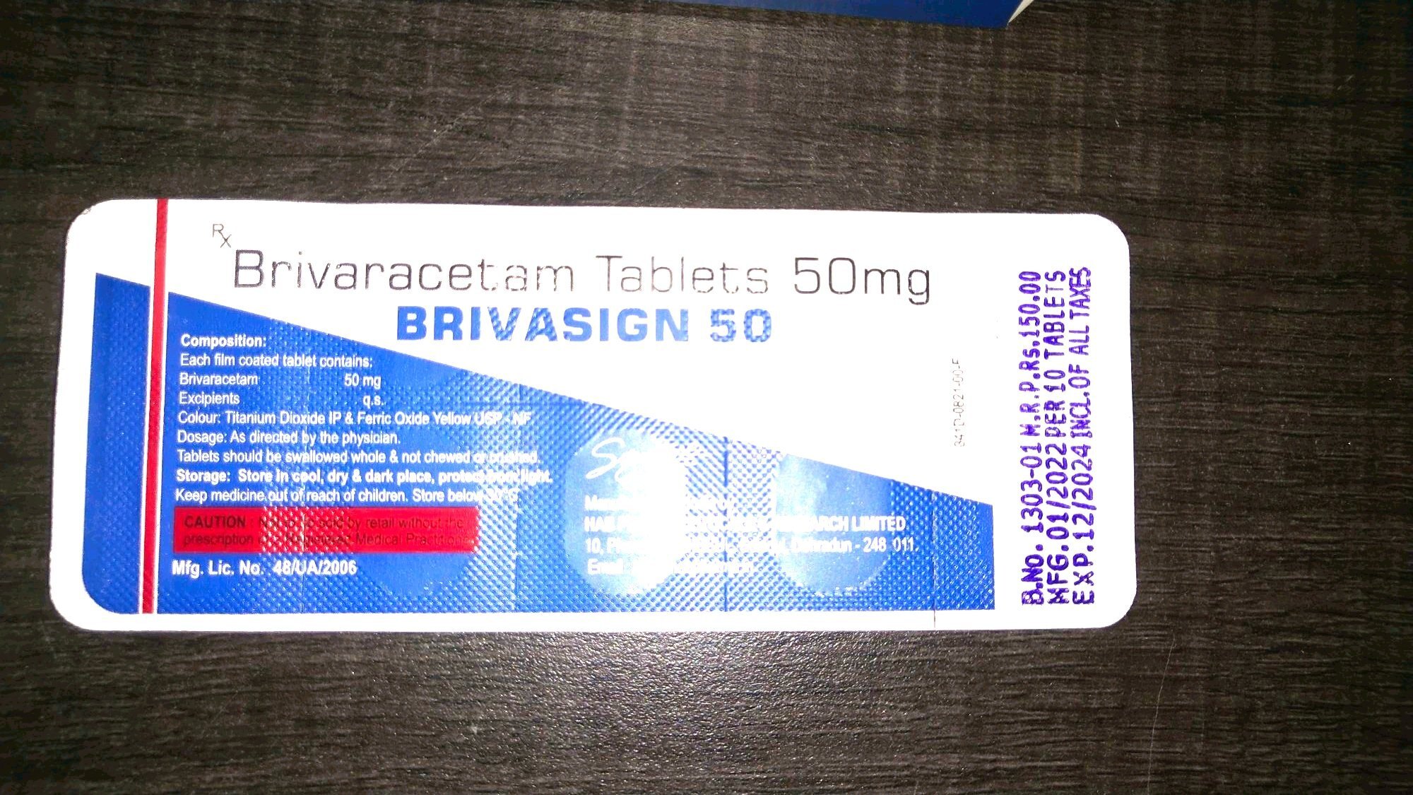 Brivasign 50 Mg