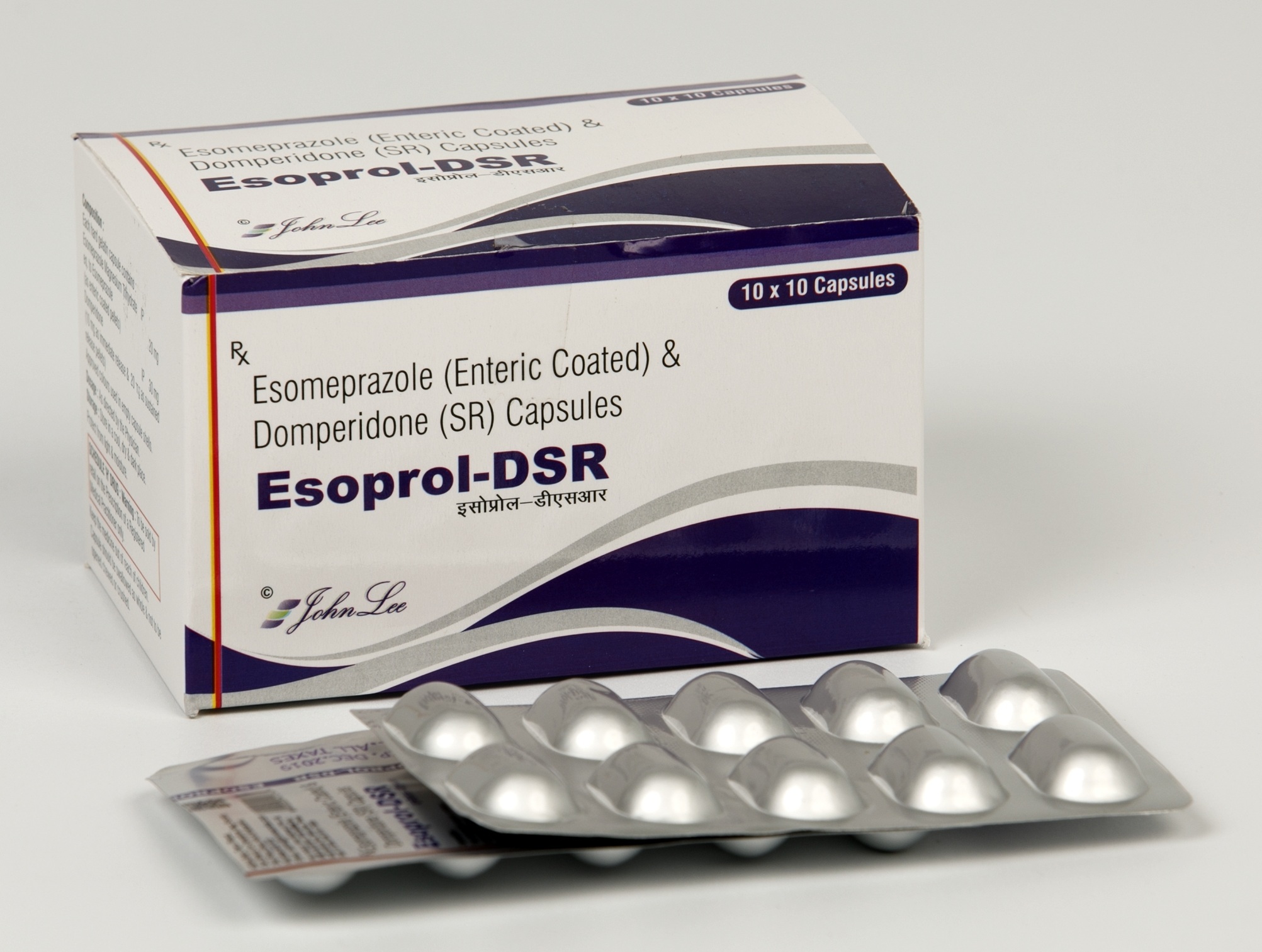Esomeprazole Capsules - 20 Mg (Ec) + Domperidone 30 Mg (Sr) | Enteric Coated, Sustained Release, Blister Pack, Treats Acid Reflux And Ulcers