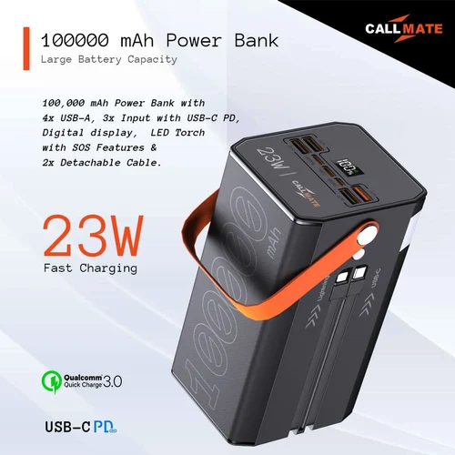 Callmate Treasury 100,000mAh पावर बैंक