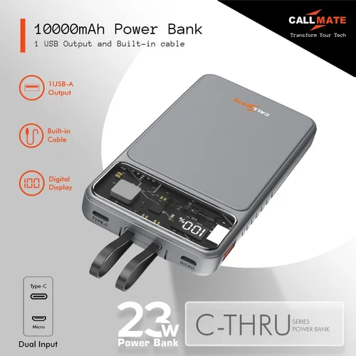 Callmate 10000mAh C-Thru पावर बैंक