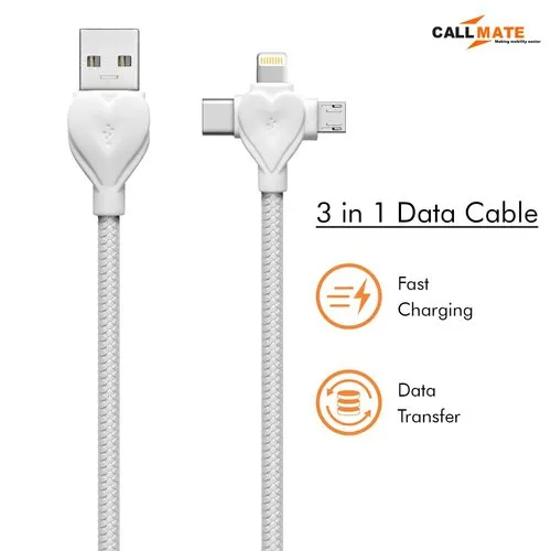 3 In 1 Data Cable For Fast Data Transfer