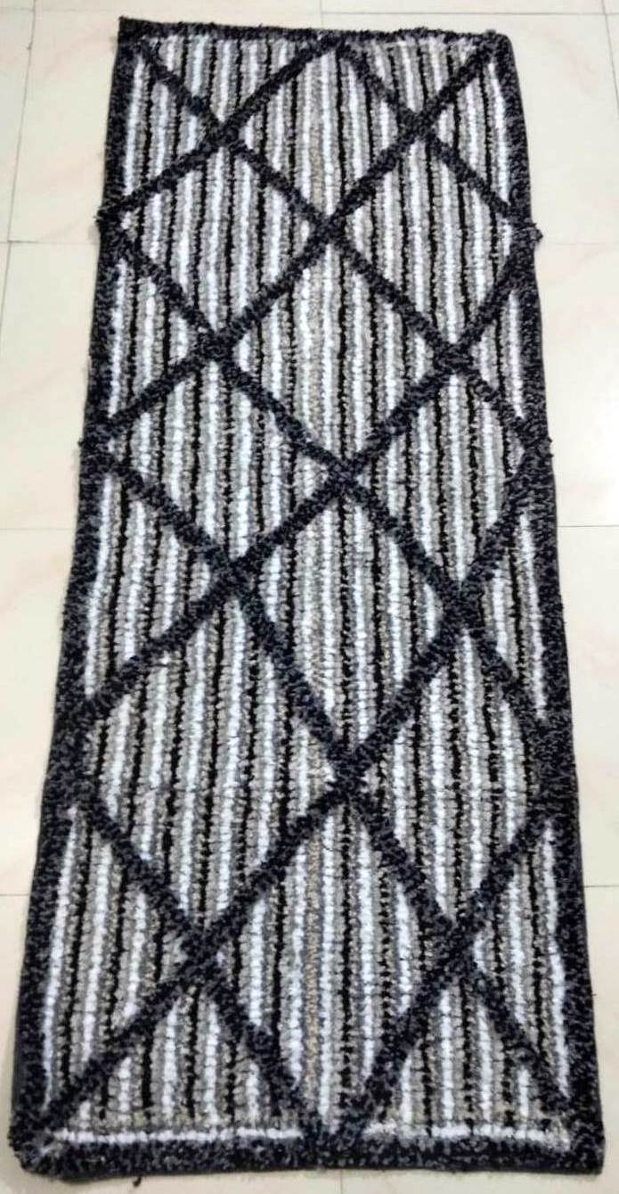 Micro Striped Runner - Micro Polyester, 22x55 Inches | Soft Yarns, Non-slip, Quick Drying, Water Absorbent, Customizable Colors & Sizes