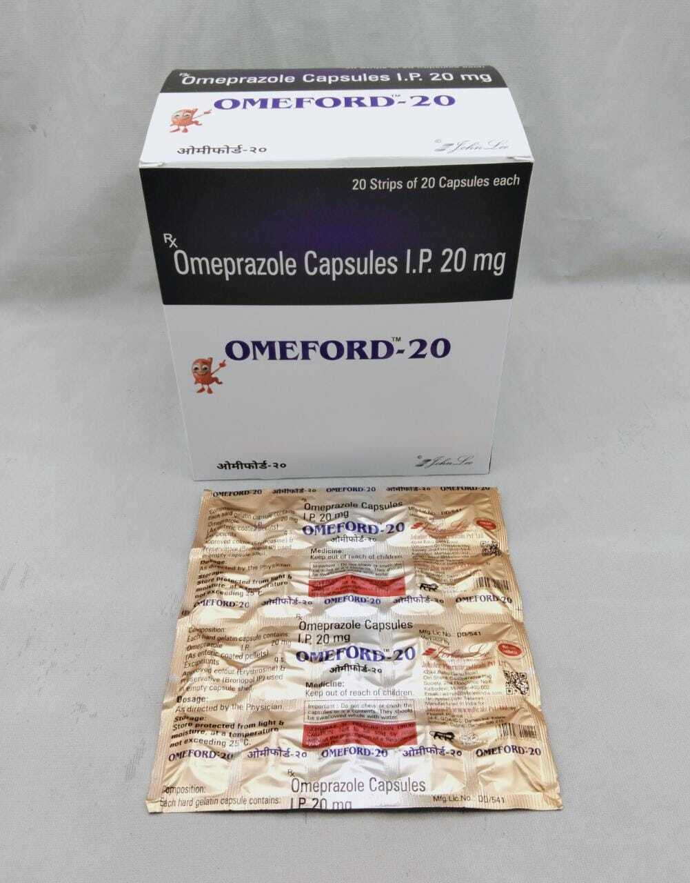 Omeprazole And Domperidone Capsules - 20 Mg Omeprazole Ip, 10 Mg Domperidone Ip | Prevents Acid Reflux, Alleviates Nausea And Vomiting