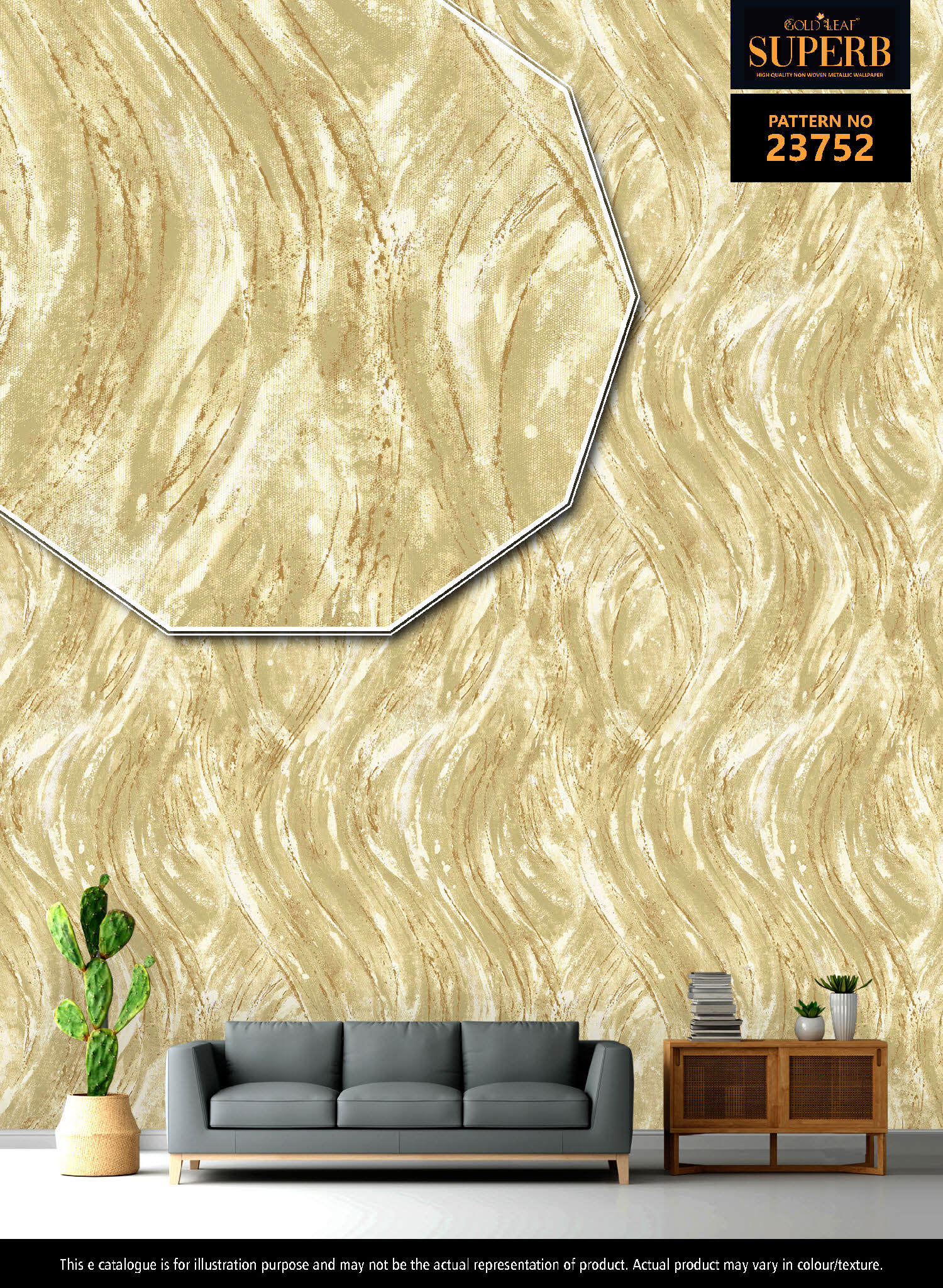 Metallic Wallpaper - Material: Pvc