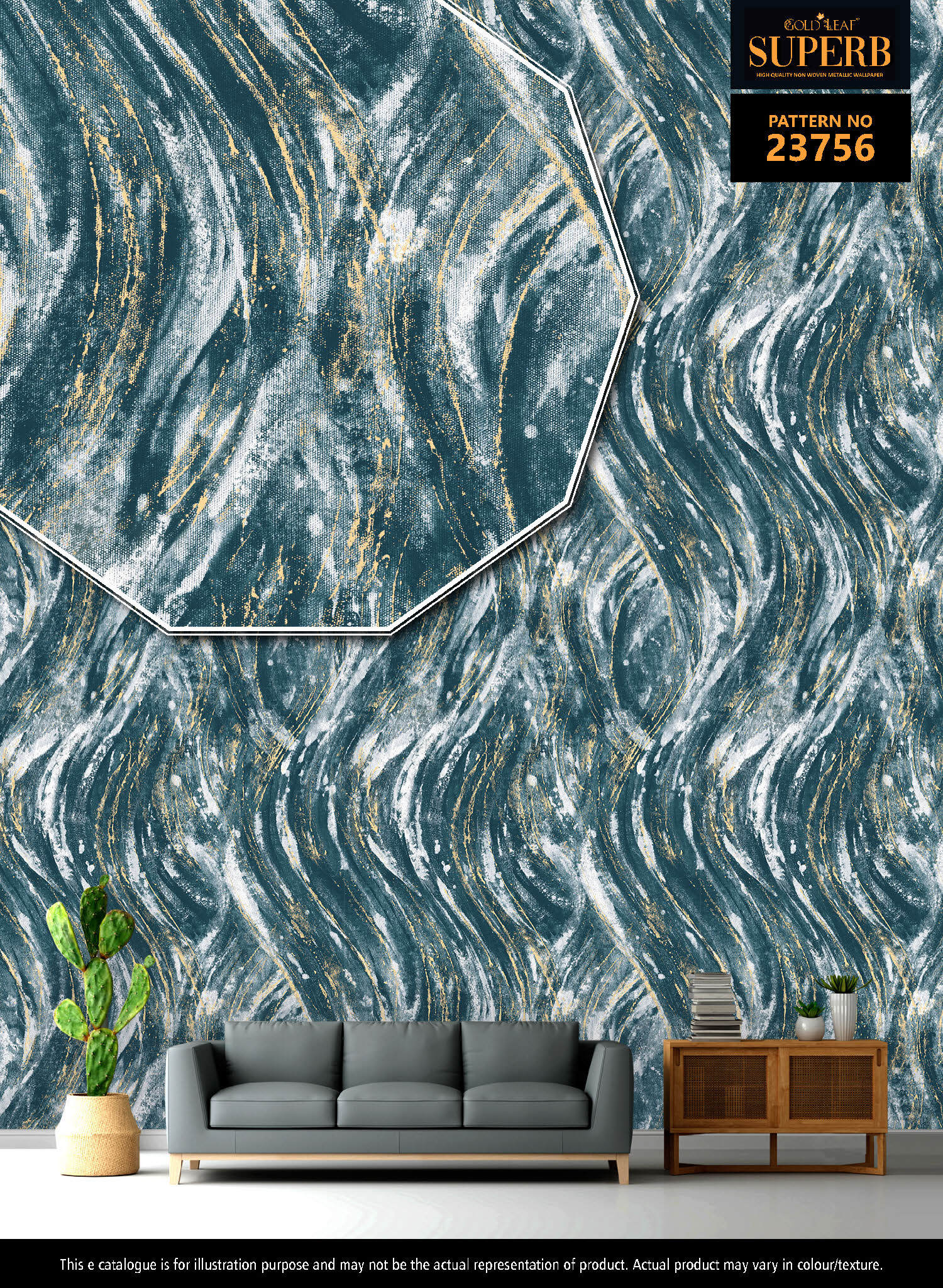 Metallic Wallpaper - Material: Pvc