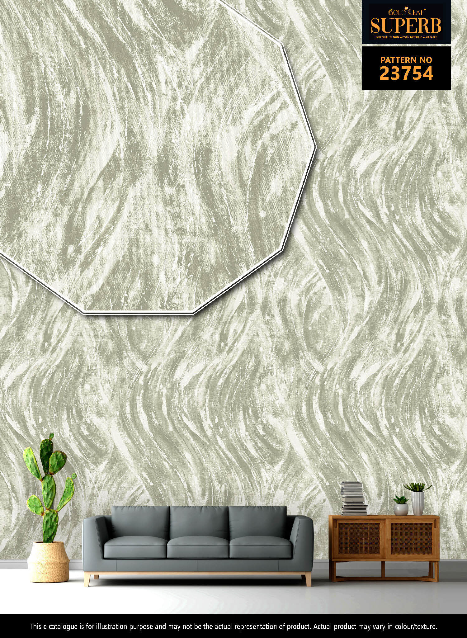 Metallic Wallpaper - Material: Pvc