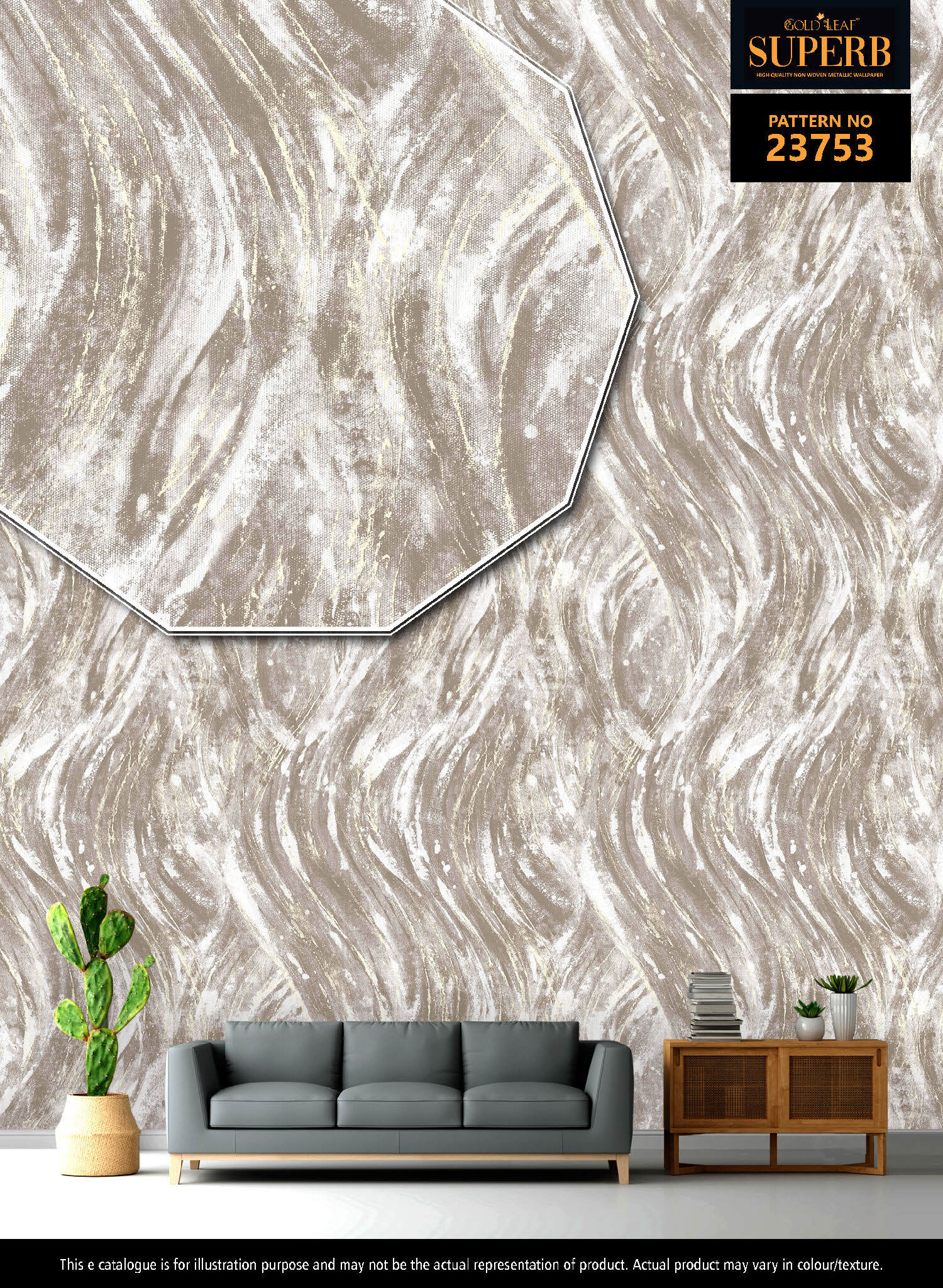 Metallic Wallpaper - Material: Pvc