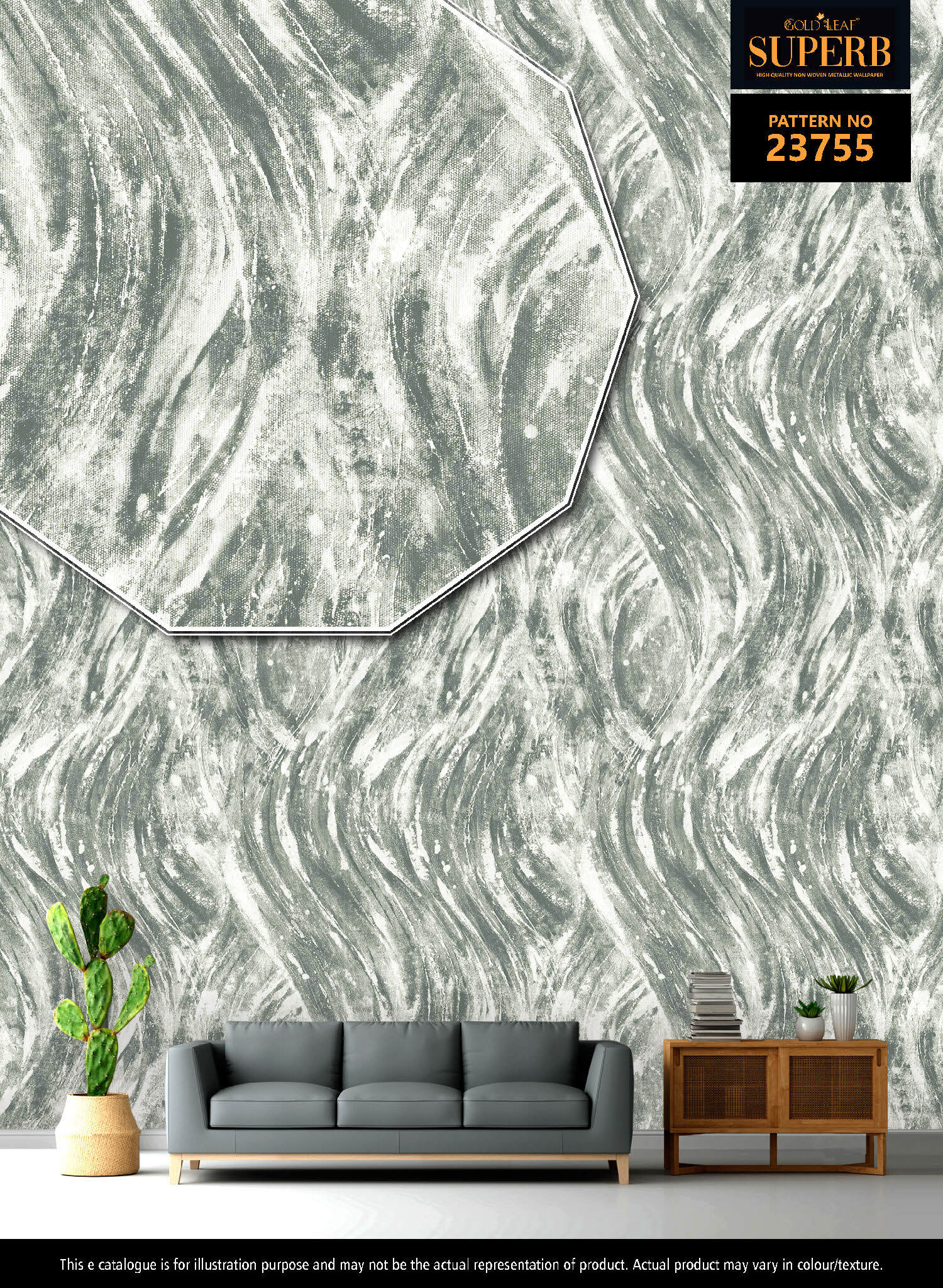 Metallic Wallpaper - Material: Pvc