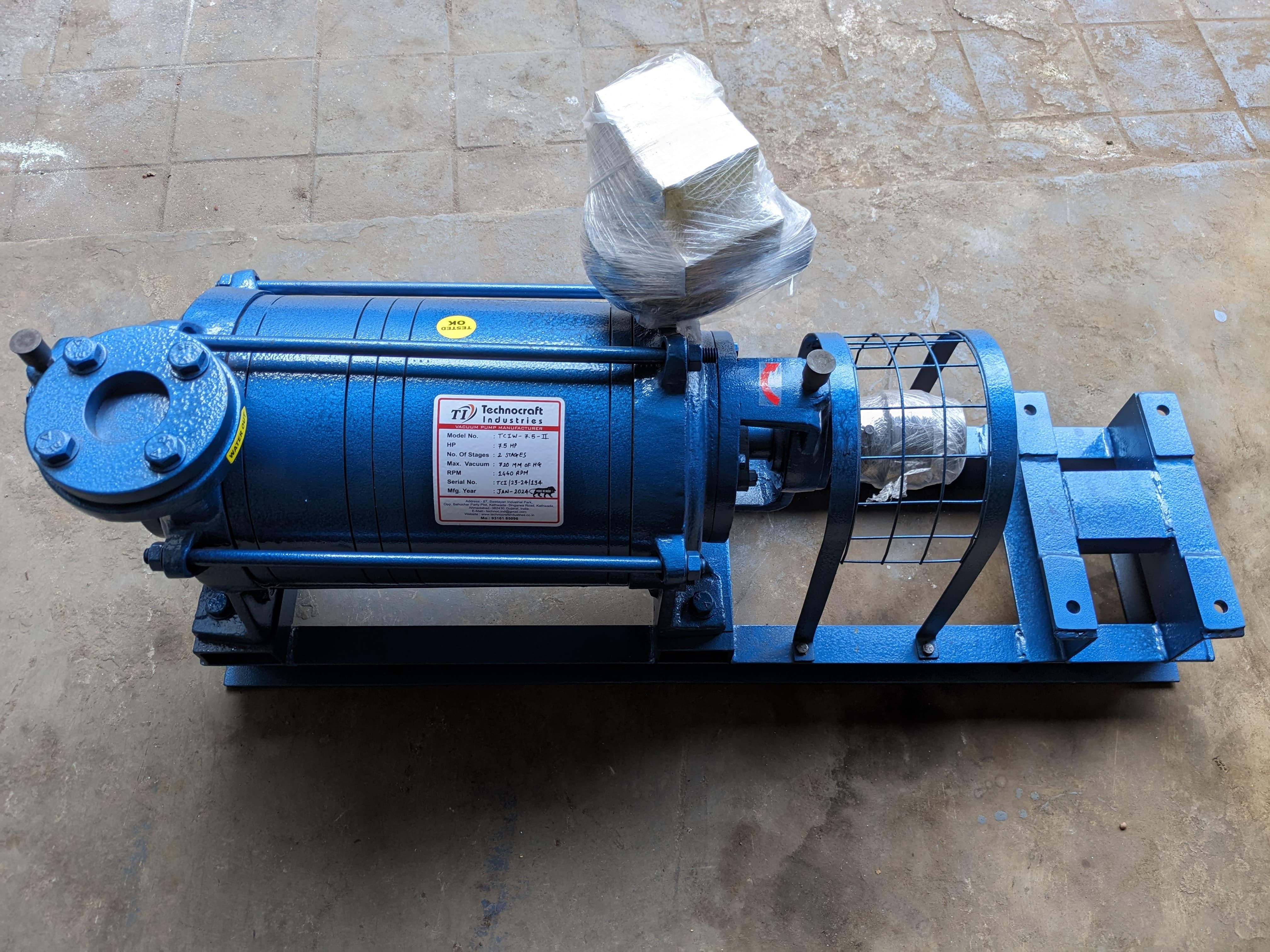 Vacuum Pump - Flow Rate: 50 Cubic Meter To 1080 Cubic Meter