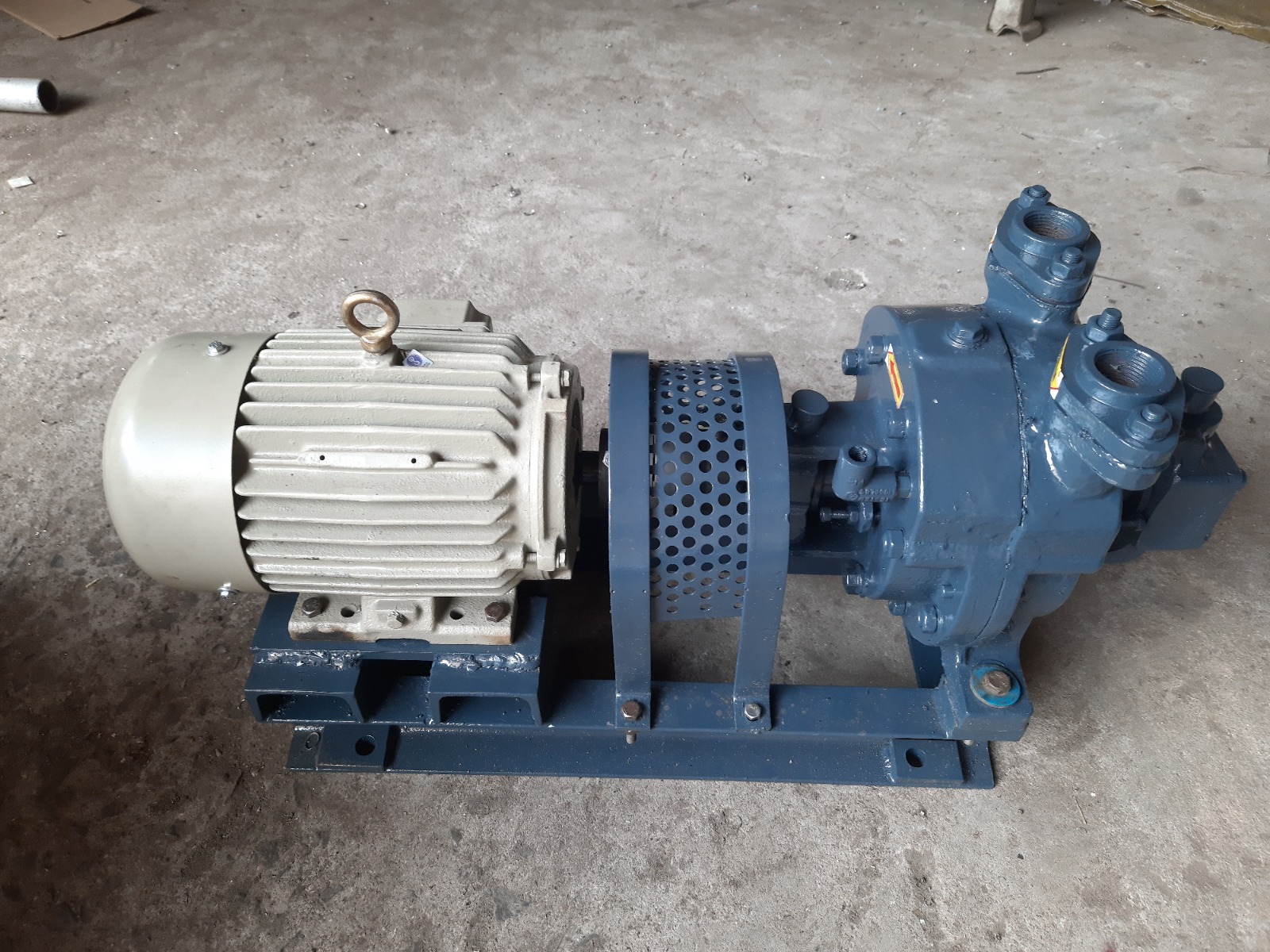 Water Ring Vacuum Pump - 50-1080 Cubic Meter Flow Rate, 720 Mm Hg Max Suction, Electric Power, Gland Packing Or Mechanical Seal