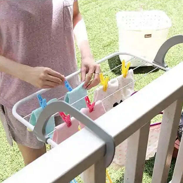 Metal Steel Folding Drying Rack For Clothes - 50x35 Cm , Space-saving Design With 5 Bars For Indoor/outdoor Use, Easy To Store Hanger For Socks And Delicates