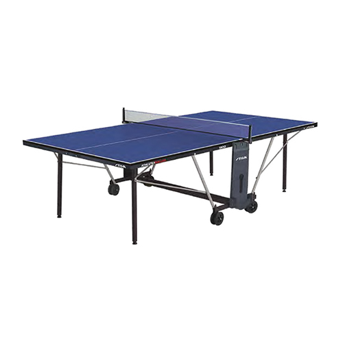 Athlete Roller Table Tennis - 18mm MDF Top, 274x152.5x76 cm | Blue Color, Nylon Net, Bat and Ball Holder for 8 Balls and 2 Bats