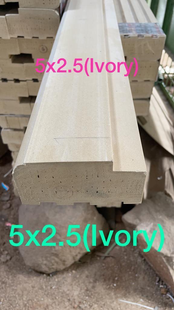 Ivory Colour Frames 5x2.5 - Surface Materials: Wpc