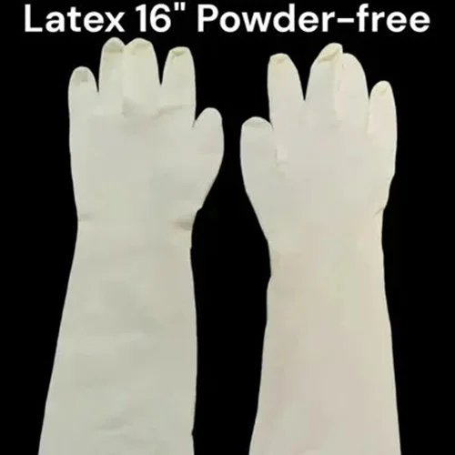 16  Latex Gloves - Color: White