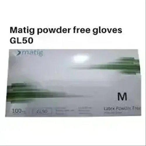 White Matig Latex Poweder Free Gloves