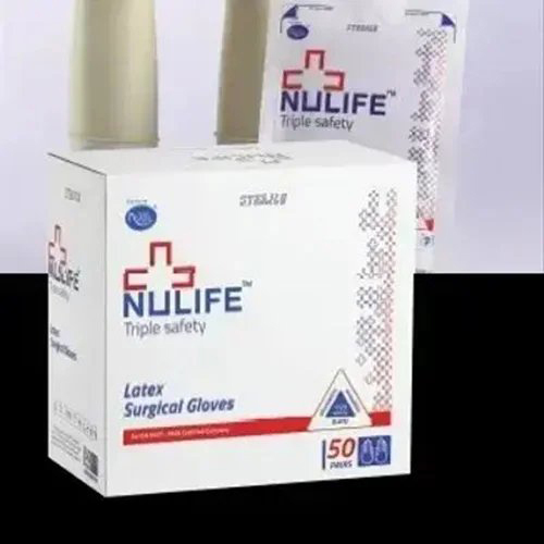 Nulife Powder Free Surgical Gloves - Latex, Sizes: XS, S, M, L, XL, Color: White | Designed for Precision, Secure Grip, Ideal for Surgical Use