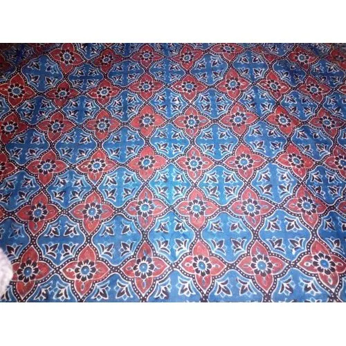 Block Print Cotton Fabric - 45 Inch Width, Multicolor Printed Texture | Durable, Washable, Ideal for Garment Industries