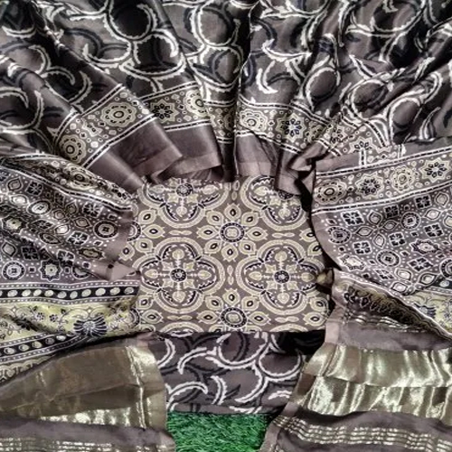 Multicolor Ajrakh Modal Silk Suit Set