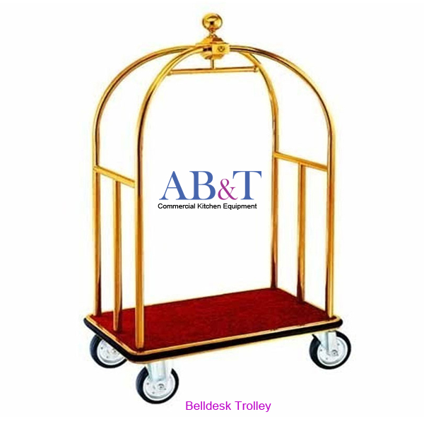 Stainless Steel Platform Trolley Cart - Versatile And Durable Design, Smooth-rolling Wheels For Efficient Hotel Logistics
