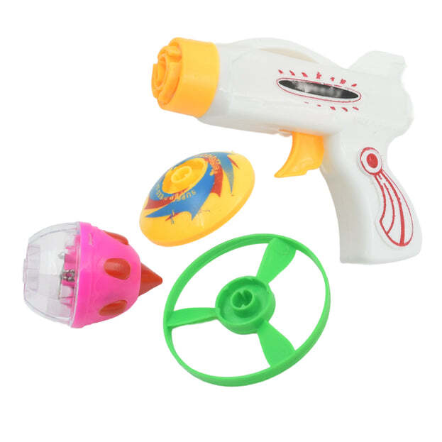 Flash And Sound Super Speed Spinner Gun Set For Kids - Plastic, 28x17x6 Cm, Multi Color | Engaging Spinner & Toy Gun Combo For Kids, Enhances Coordination & Social Play