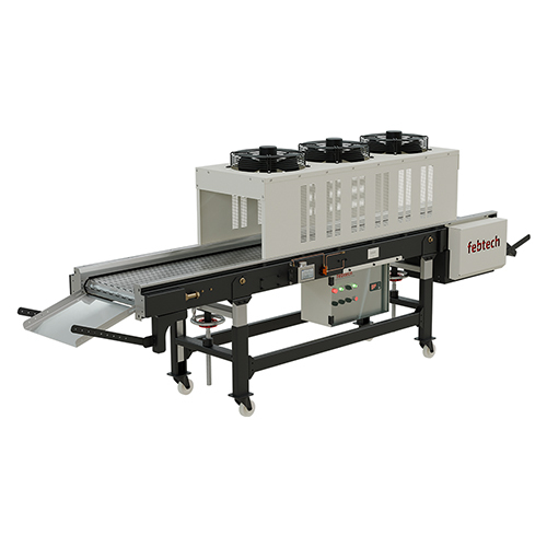 Industrial Cooling Conveyor - Iron, 2000 x 1250 x 650 cm, Classic White | 415 Volt Voltage, Heavy-Duty Design, High Air Volume