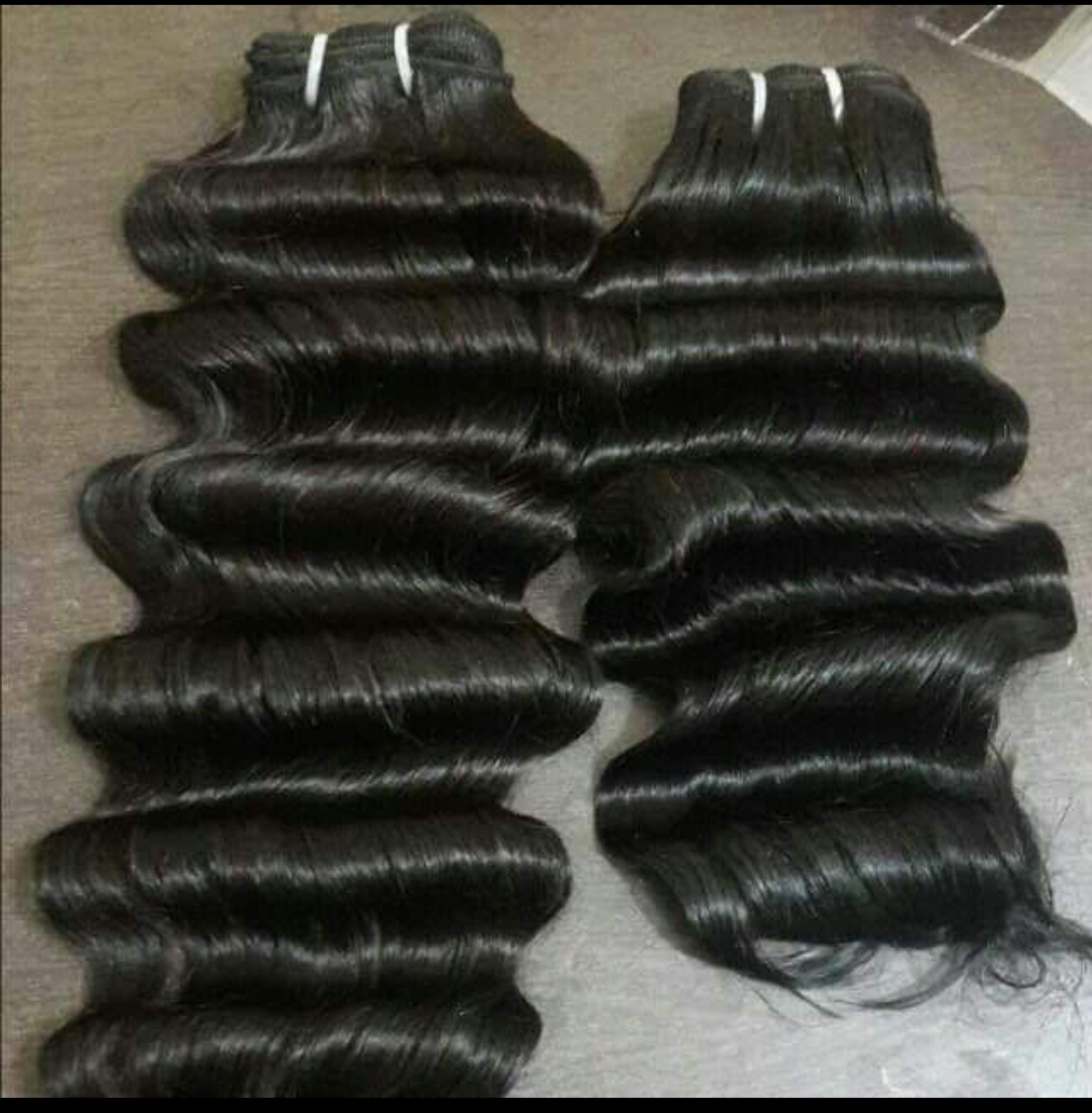 Black Human Wavy Hair Extension