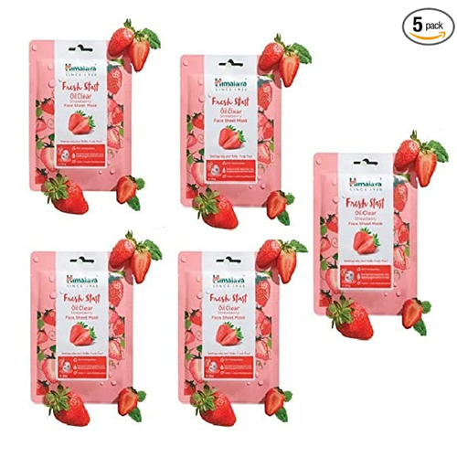 Oil Clear Strawberry Face Sheet Mask - Color Code: White