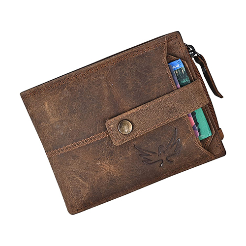Addition Brown Genuine Hunter Leather Wallet Design: Attarctive