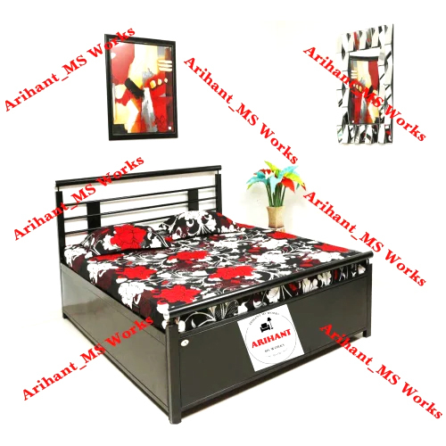 Black Rectangular Ms Double Bed