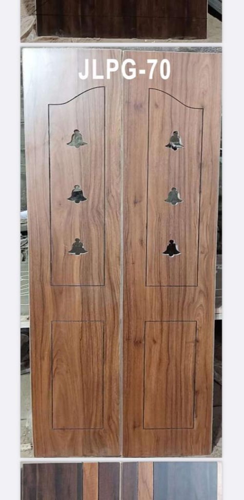 Laminated Pooja Doors - Color: Wooden Brown