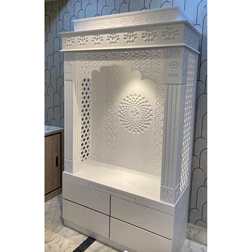 White Home 3d Corian Mandir