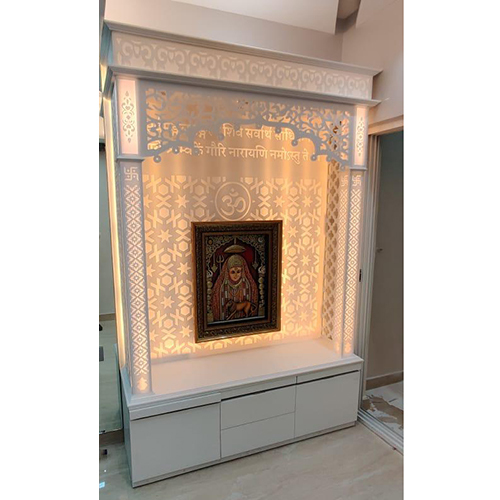 White Home 3d Corian Mandir