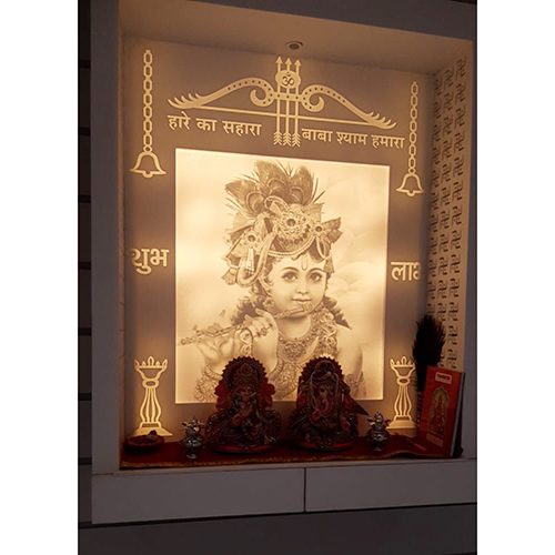 Corian Pooja Mandir - Solid Surface Material, Different Sizes Available, Elegant White Finish | Durable, Easy To Maintain, Heat And Stain Resistant, Non-porous, Bacteria Resistant