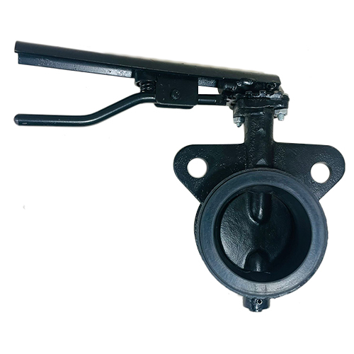 Cast Iron Butterfly Valve - 1.5 Inch Wafer Type, Manual Operation, High Pressure | Black, Reliable Fluid Regulation For Industrial Use