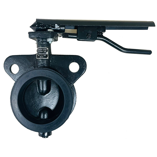 Cast Iron Butterfly Valve - 1.5 Inch Wafer Type, Manual Operation, High Pressure | Black, Reliable Fluid Regulation For Industrial Use
