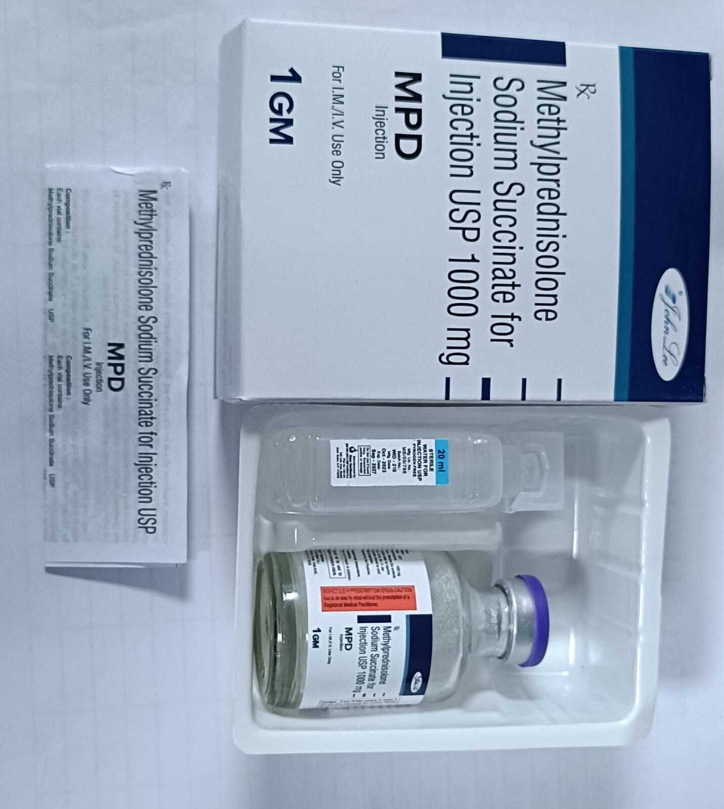 Methylprednisolone Sodium Succinate Injection - 1000 Mg, 40 Mg/ml Liquid Form | Store In Dry & Cool Place, Administer As Per Doctor''s Instructions