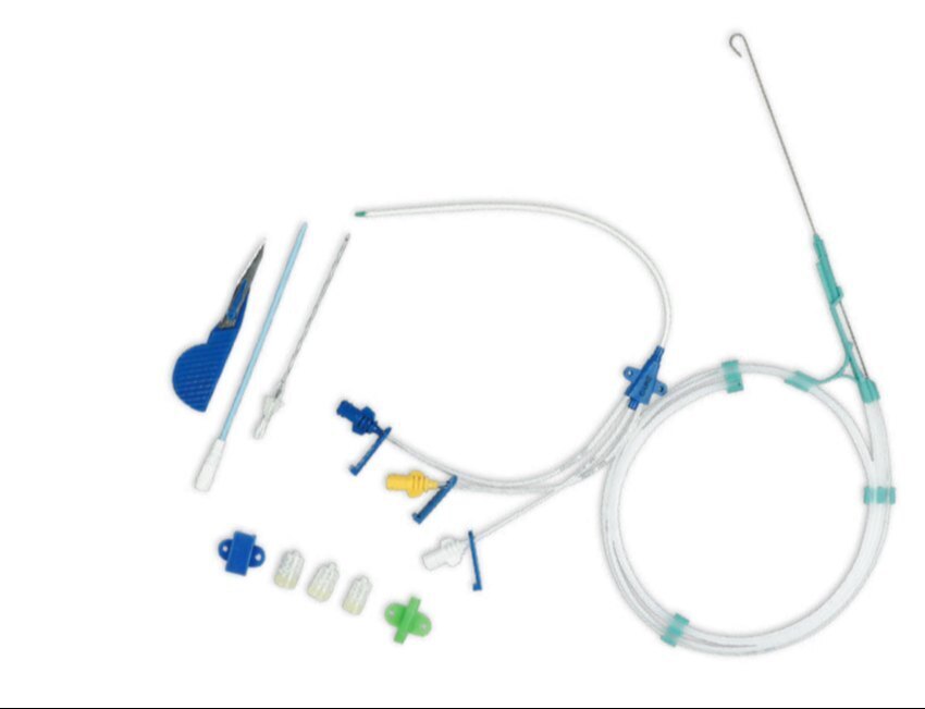 White 4.5fr 6cm Triple Lumen Cvc Kit The Nephrologist's Painless Easy Monitoring Antibacterial Coating