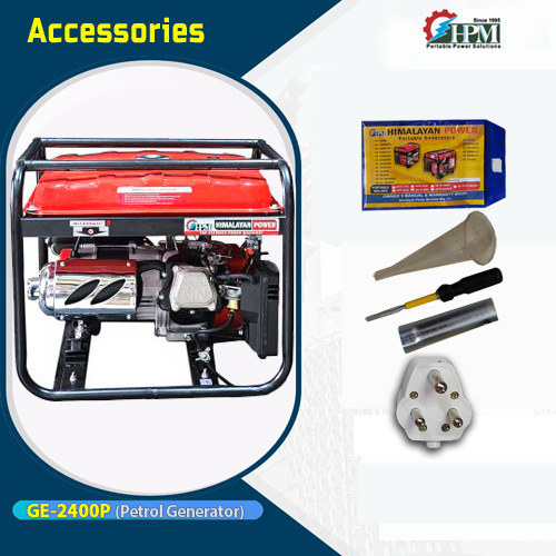Petrol Generator - 2.1 Kva Max Output 2100va | Low Maintenance, Recoil Start, 19hr Run Time, Compact Design, General Purpose Use, 39kg Weight, 230v Single Phase