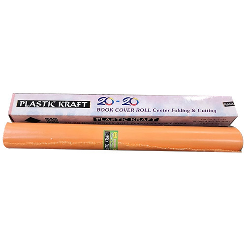 High Quality 14 Inch X 10M Orange Plastic Synthetic Book Cover Roll