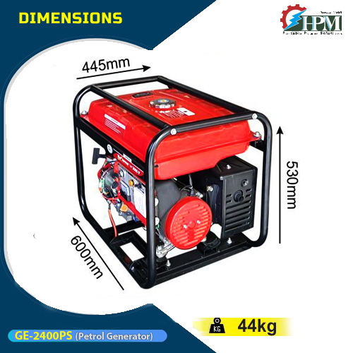 Petrol Generator 2.1 Kva Model Ge 2400ps Recoil And Self Start