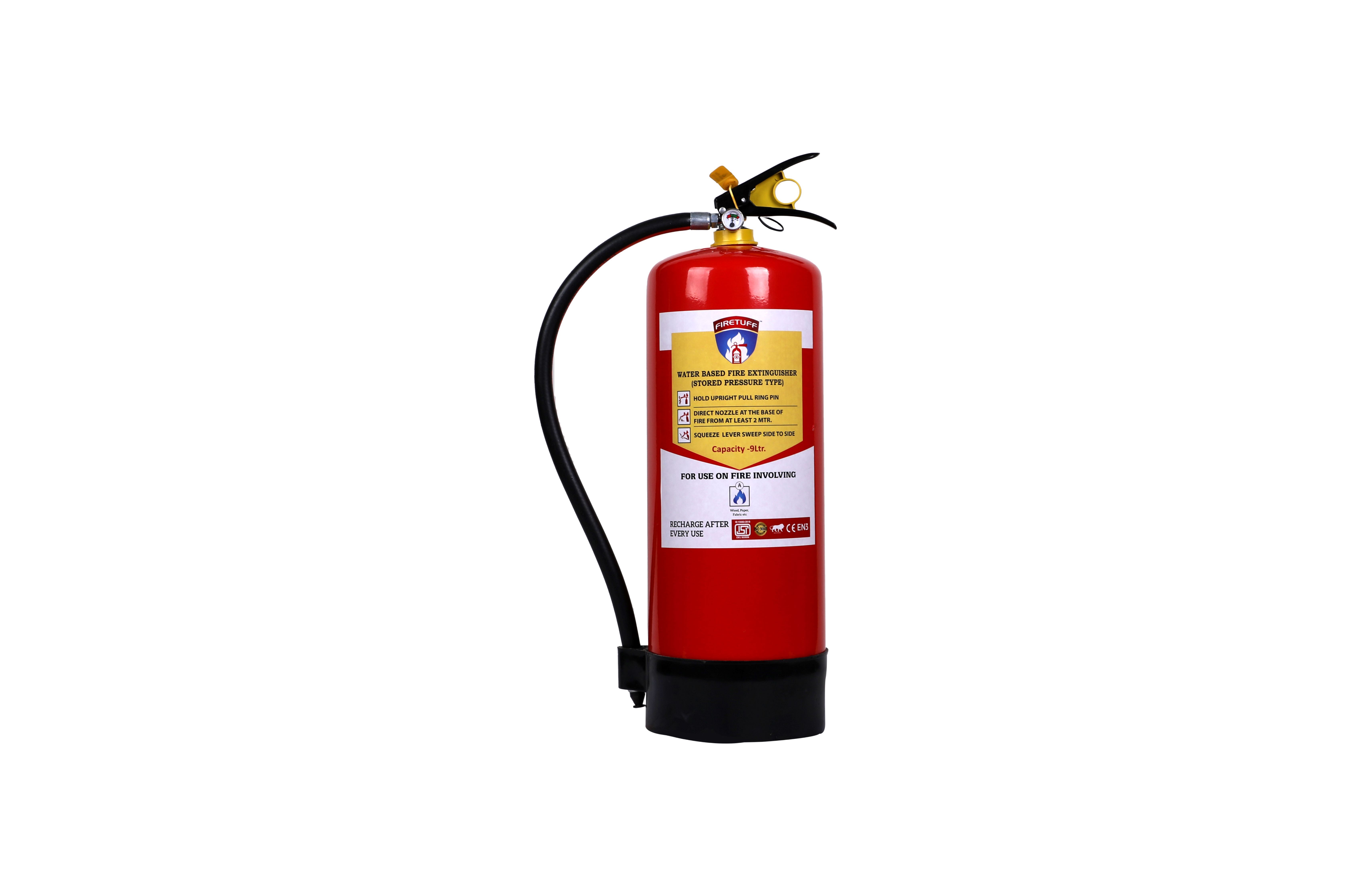 Safex Water Based Squeeze Grip Cartridge Type Fire Extinguishers- 09 Ltrs