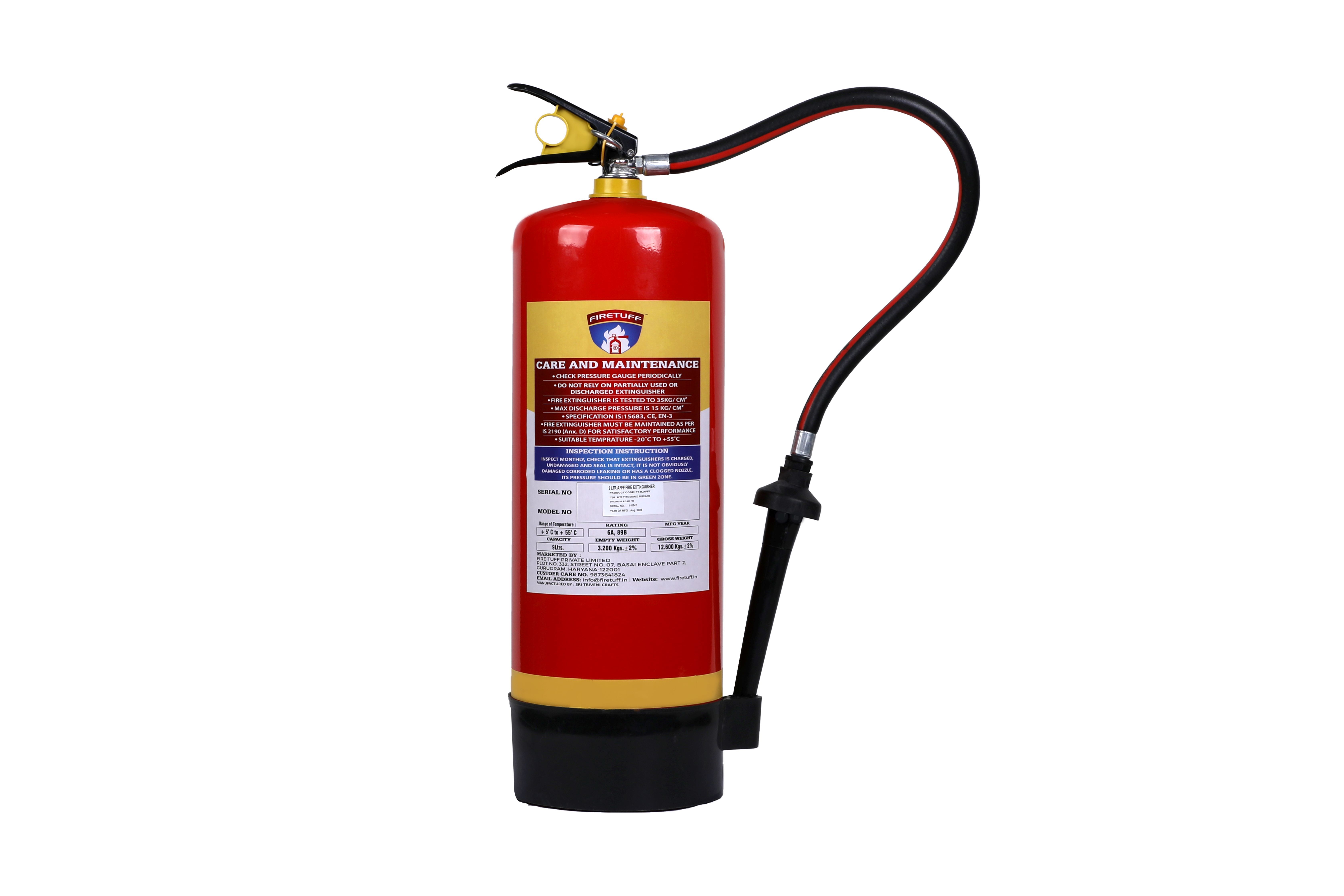 Safex Foam Based Stored Pressure Type Fire Extinguishers - 09 Ltrs