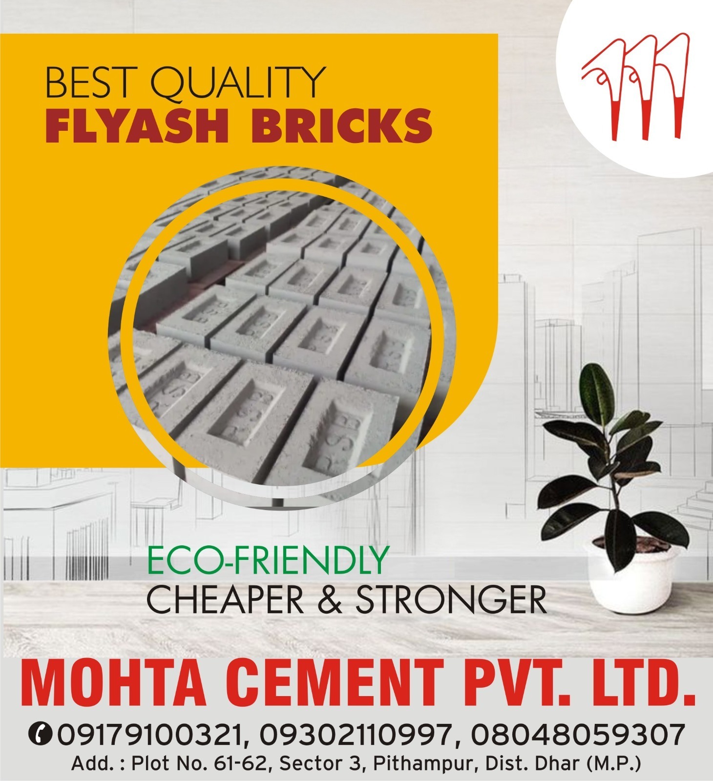Fly Ash Brick - Eco-friendly Material, High Compressive Strength, Light Weight, Sustainable Solutions