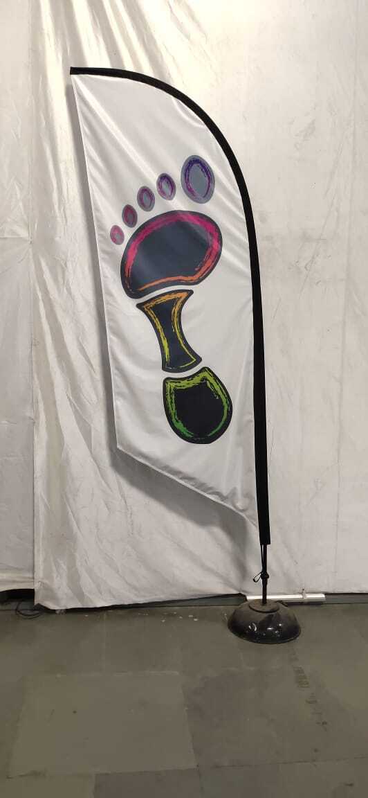 Sail Banner Flags - 110g Polyester Material, Sizes 4ft To 16ft | Customizable Colors, Printed Logos, Durable For Outdoor Use