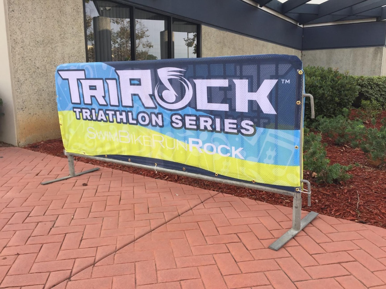 Barricade Branding And Promotion - Polyester, 3ft X 6ft & 4ft X 8ft Sizes | Custom Printed Flags & Banners, Aluminum Pole