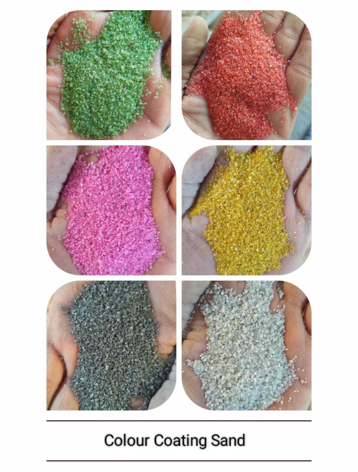Natural Color Coated Sand With Waterproof And Uv Ray Protection For Wall Cladding And Construction Purpose - Size: 0.5mm To 1mm