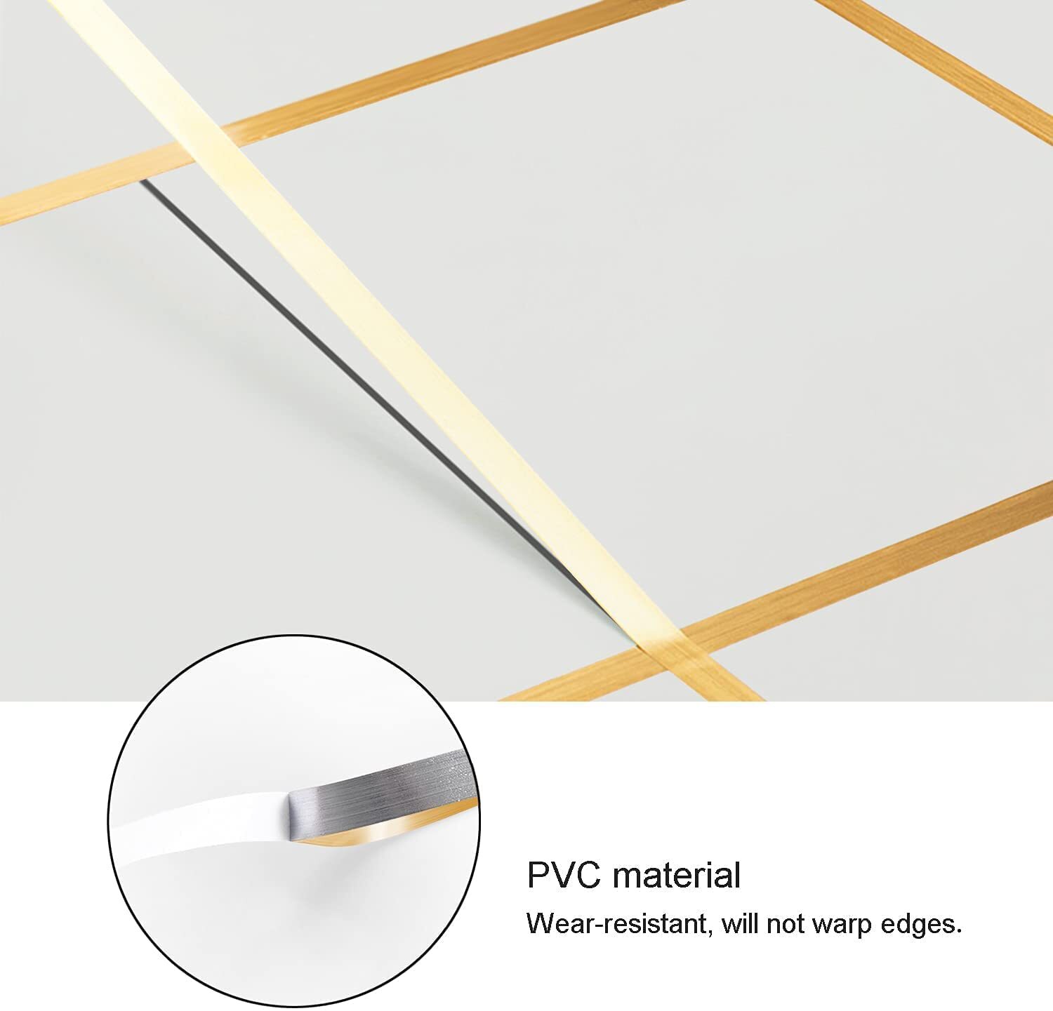 Golden Tape 0.5mm - Strong Adhesive & Waterproof | Versatile 5 Cm Design For Effortless Tile Enhancement & Creative Diy Applications